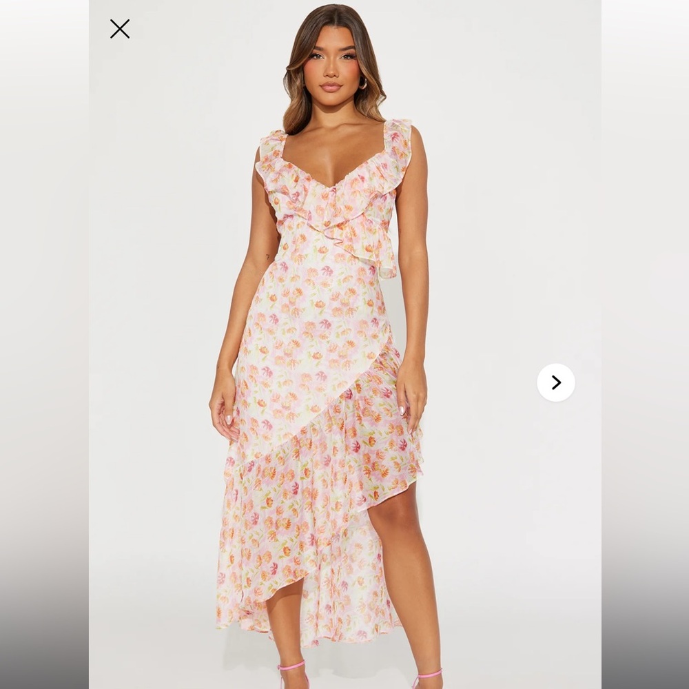 Chic Asymmetrical Floral dress